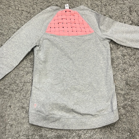 Youth Iviba Sweater in Gray with pink detail at the backs - Picture 6 of 8